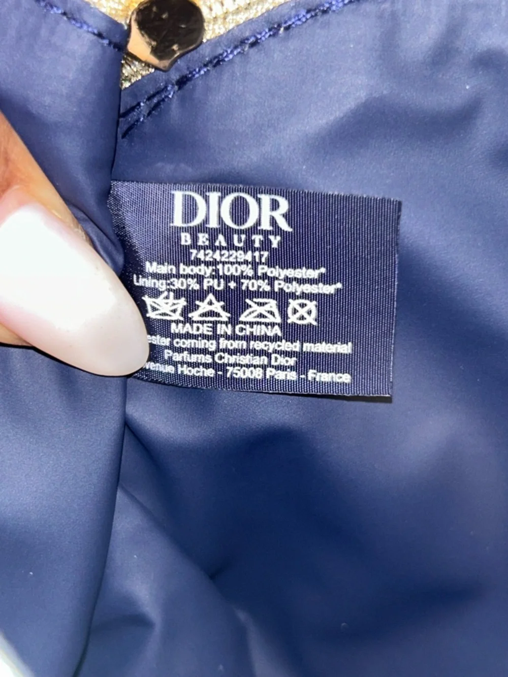 Dior Beauty Navy‎ Cosmetic Pouch- BRAND NEW/UNUSED-NWOT